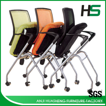 Chaise de réunion à maillage orange H-DM10